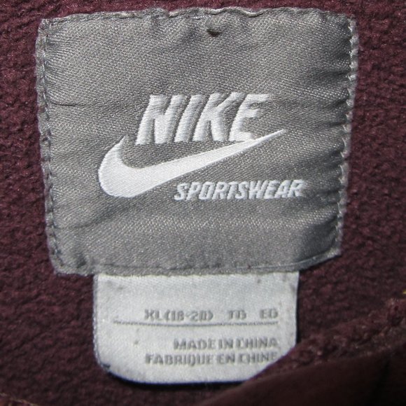 Vintage Nike Center Swoosh Pullover Hoodie Y2K - Picture 3 of 4